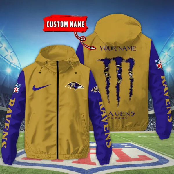 Baltimore Ravens NFL Personalized Style Windbreaker Jacket For Fans