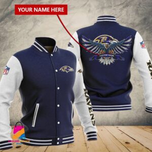 Baltimore Ravens NFL Style Baseball Jacket For Fan