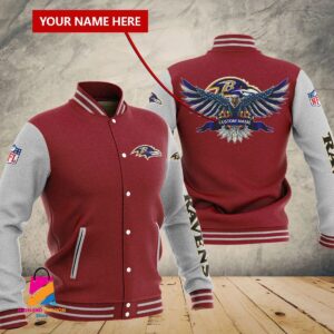 Baltimore Ravens NFL Style Baseball Jacket For Fan