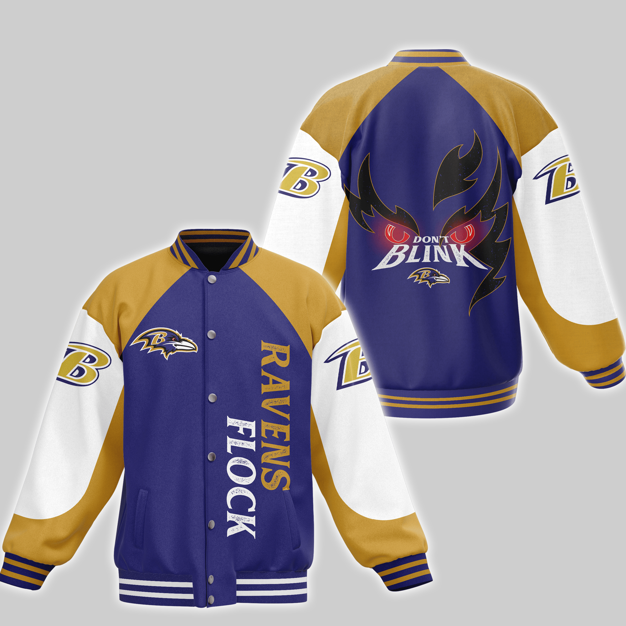 Baltimore Ravens NFL Style Baseball Jacket For Fans