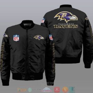 Baltimore Ravens NFL Style Bomber Jacket For Fans