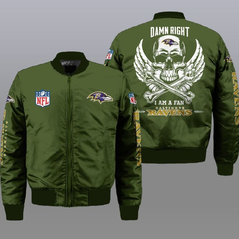 Baltimore Ravens NFL Style Bomber Jacket For Fans