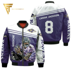 Baltimore Ravens NFL Style Bomber Jacket For Fans