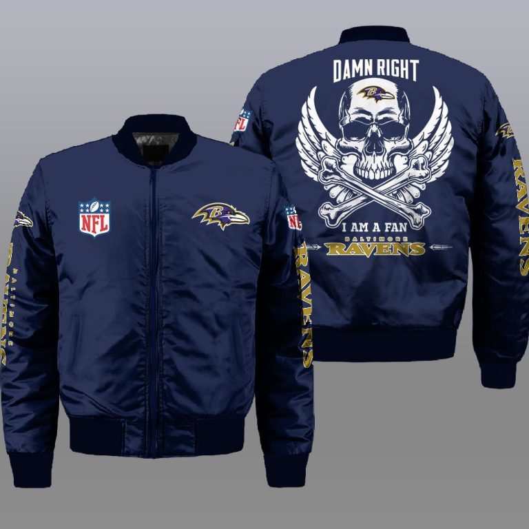 Baltimore Ravens NFL Style Bomber Jacket For Fans