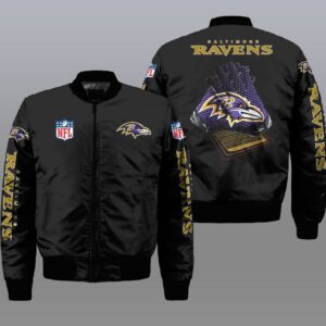 Baltimore Ravens NFL Style Bomber Jacket For Fans