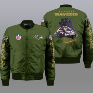 Baltimore Ravens NFL Style Bomber Jacket For Fans