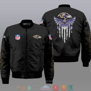 Baltimore Ravens NFL Style Bomber Jacket For Fans