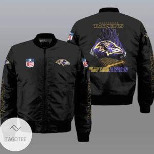 Baltimore Ravens NFL Style Bomber Jacket For Fans