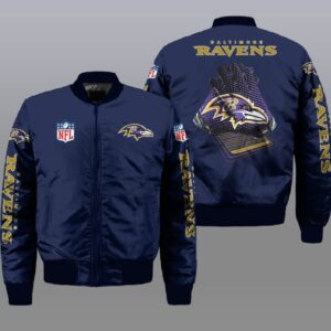 Baltimore Ravens NFL Style Bomber Jacket For Fans