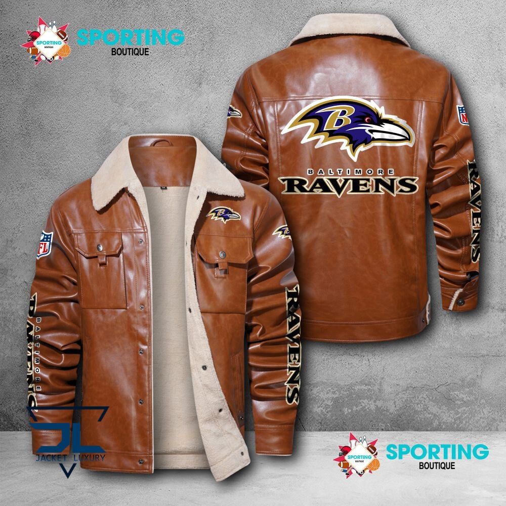 Baltimore Ravens NFL Style Leather Jacket For Fans