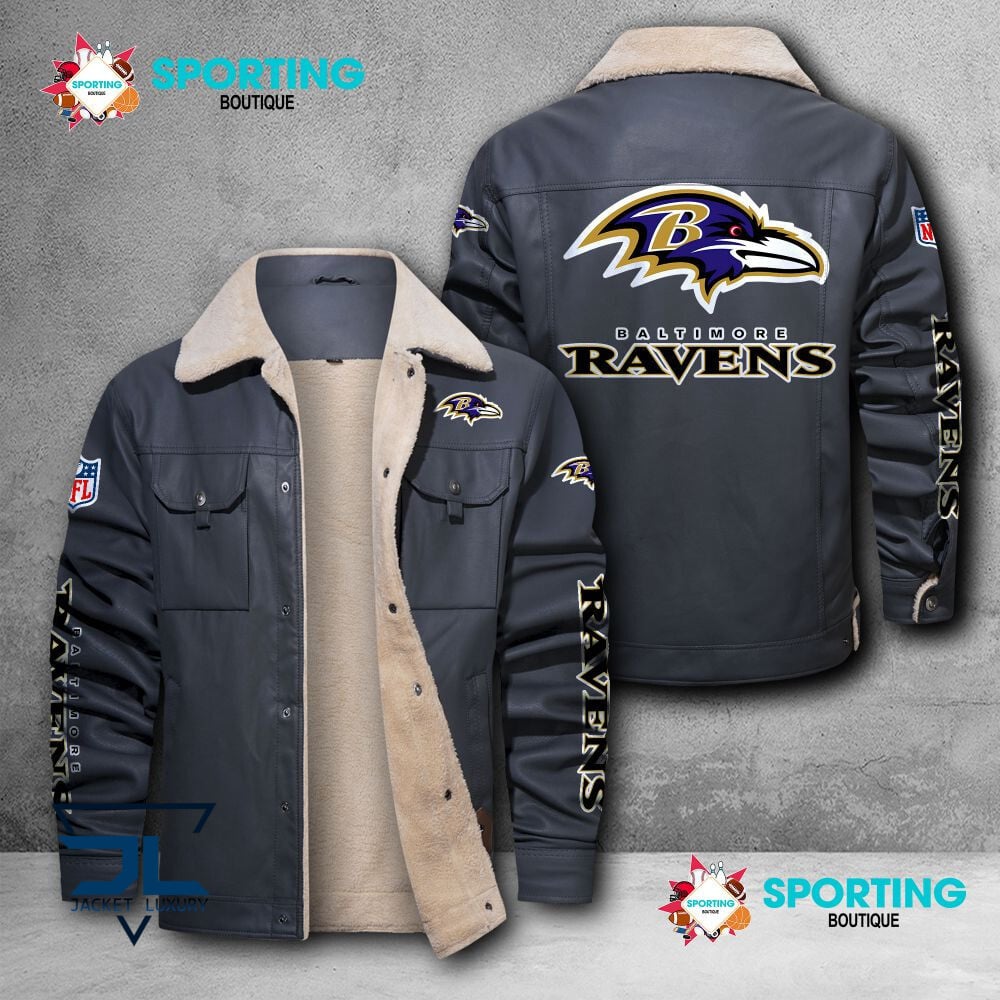 Baltimore Ravens NFL Style Leather Jacket For Fans
