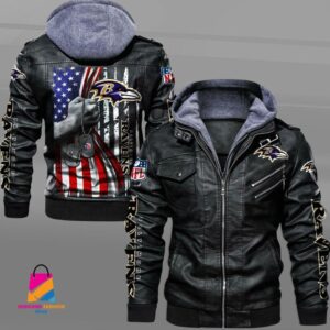 Baltimore Ravens NFL Style Leather Jacket For Fan