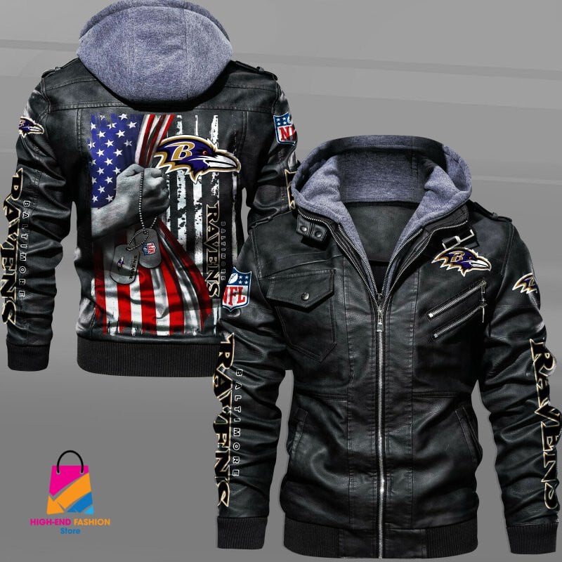 Baltimore Ravens NFL Style Leather Jacket For Fan