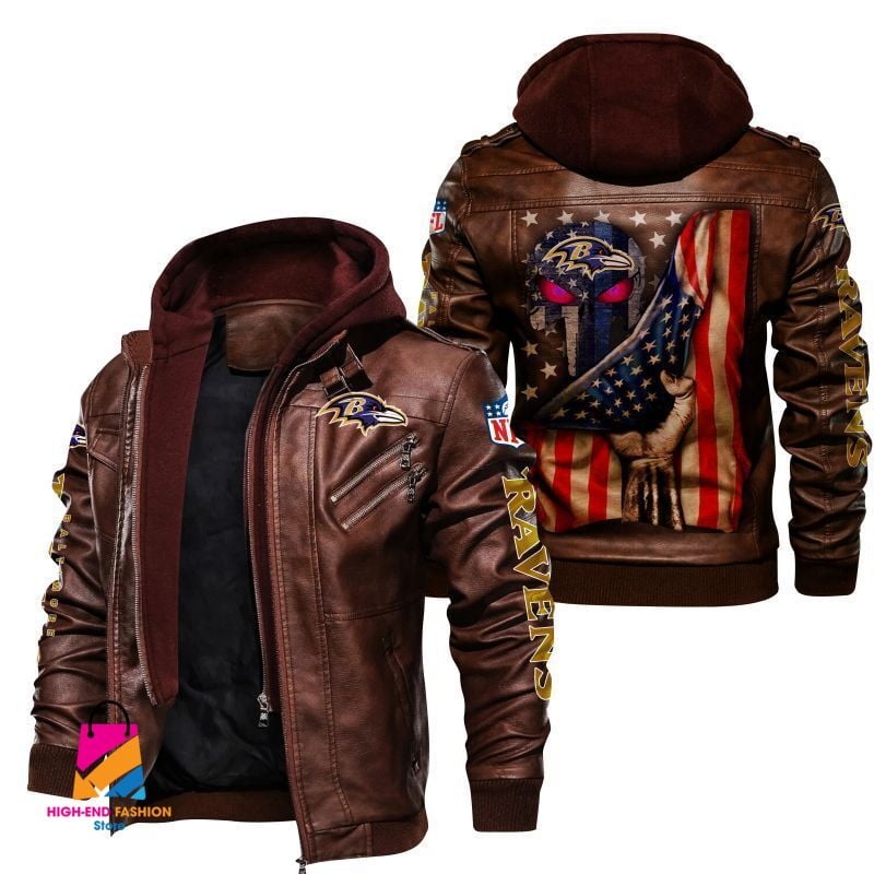 Baltimore Ravens NFL Style Leather Jacket For Fan