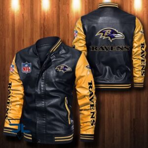 Baltimore Ravens NFL Style Leather Jacket For Fan