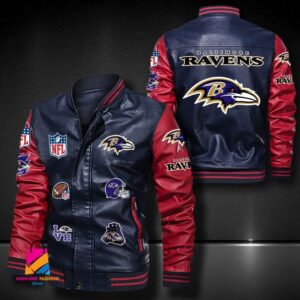 Baltimore Ravens NFL Style Leather Jacket For Fan