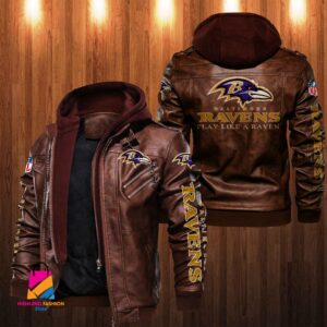 Baltimore Ravens NFL Style Leather Jacket For Fan