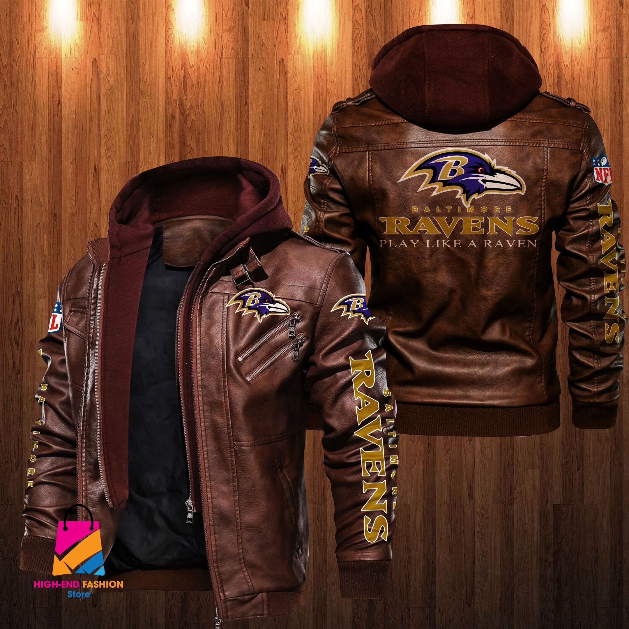 Baltimore Ravens NFL Style Leather Jacket For Fan