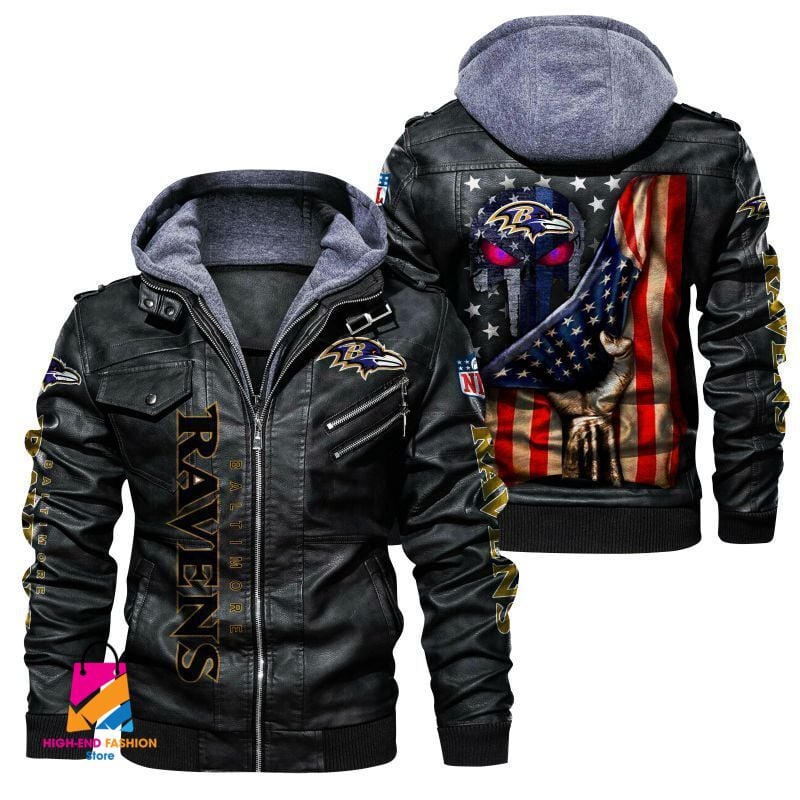 Baltimore Ravens NFL Style Leather Jacket For Fan