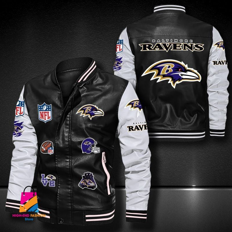 Baltimore Ravens NFL Style Leather Jacket For Fan