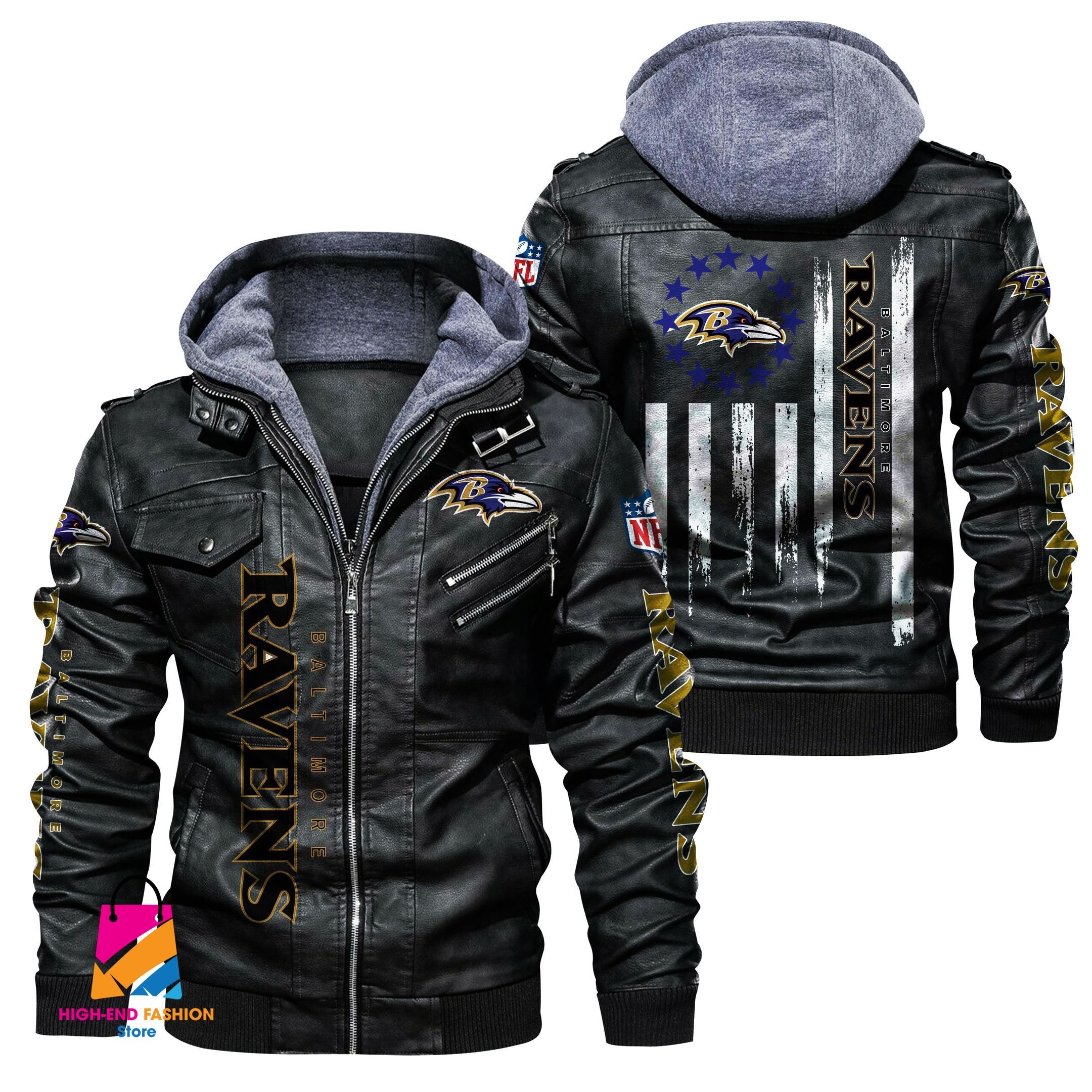 Baltimore Ravens NFL Style Leather Jacket For Fan