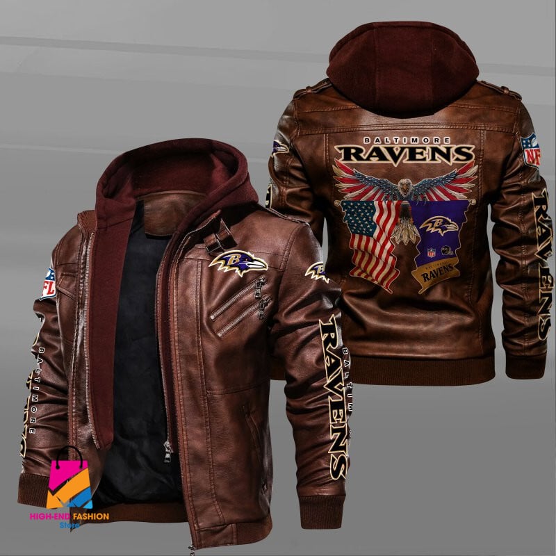 Baltimore Ravens NFL Style Leather Jacket For Fan