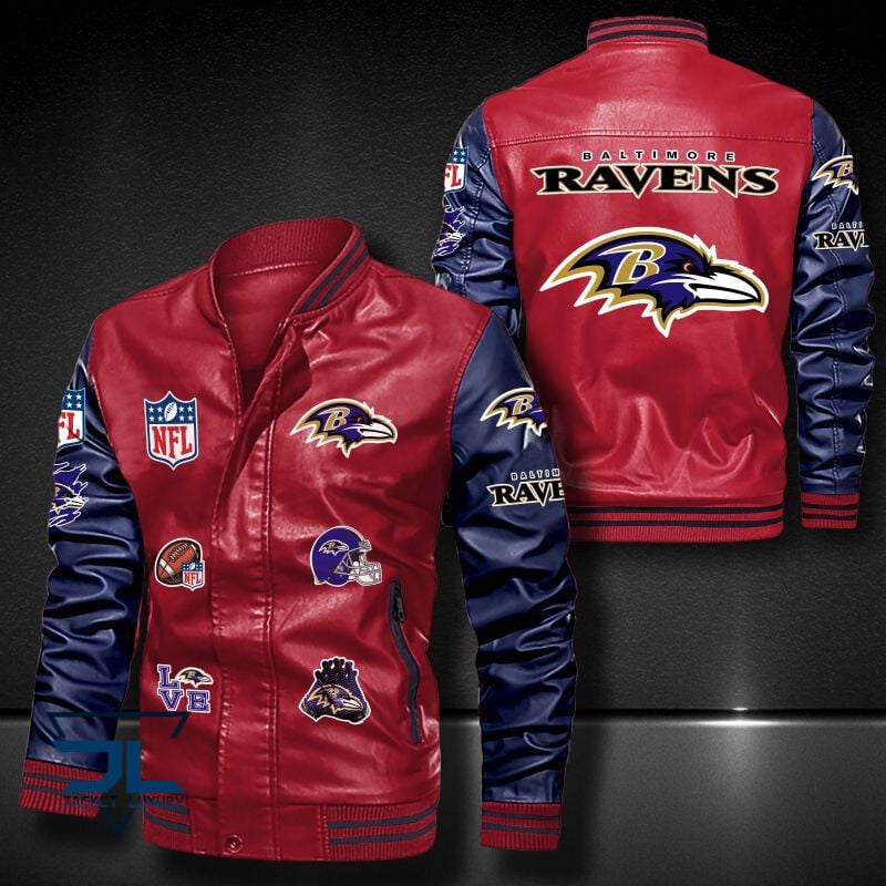Baltimore Ravens NFL Style Leather Jacket For Fan