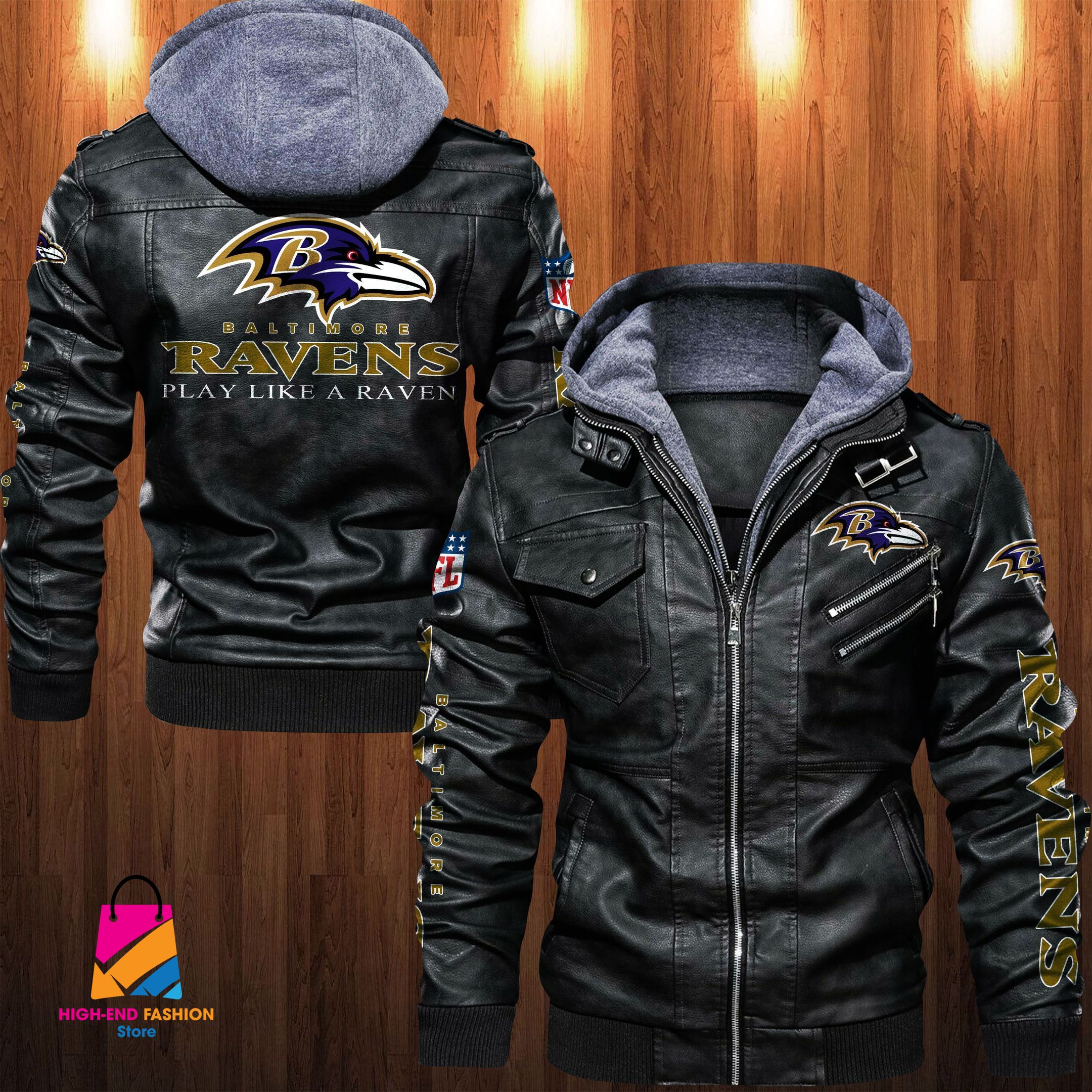 Baltimore Ravens NFL Style Leather Jacket For Fan