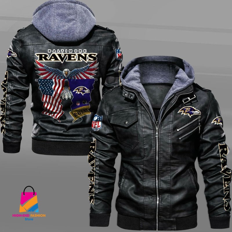Baltimore Ravens NFL Style Leather Jacket For Fan