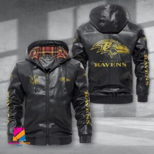 Baltimore Ravens NFL Style Leather Jacket For Fans