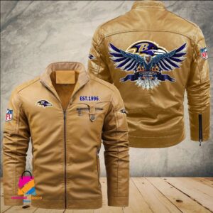 Baltimore Ravens NFL Style Leather Jacket For Fans