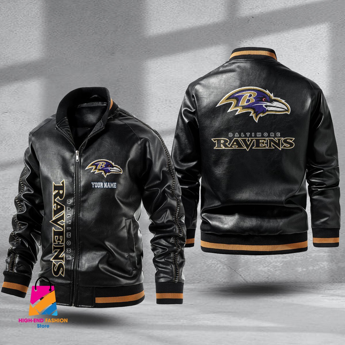 Baltimore Ravens NFL Style Leather Jacket For Fans