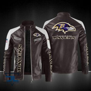 Baltimore Ravens NFL Style Leather Jacket For Fans