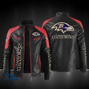 Baltimore Ravens NFL Style Leather Jacket For Fans