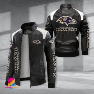 Baltimore Ravens NFL Style Leather Jacket For Fans