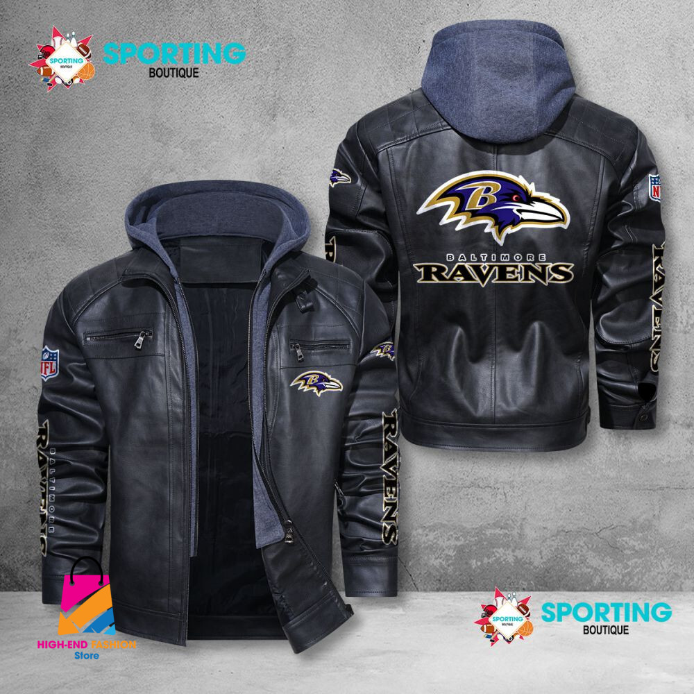 Baltimore Ravens NFL Style Leather Jacket For Fans