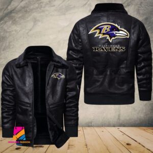 Baltimore Ravens NFL Style Leather Jacket For Fans
