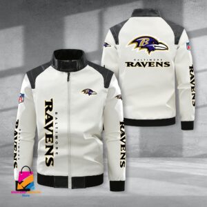 Baltimore Ravens NFL Style Leather Jacket For Fans