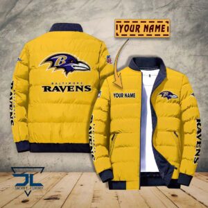 Baltimore Ravens NFL Style Puffer Jacket For Fans