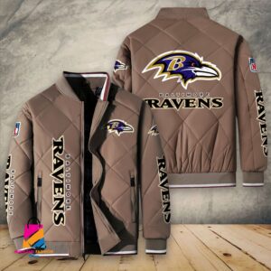 Baltimore Ravens NFL Style Puffer Jacket For Fans