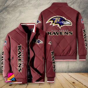 Baltimore Ravens NFL Style Puffer Jacket For Fans