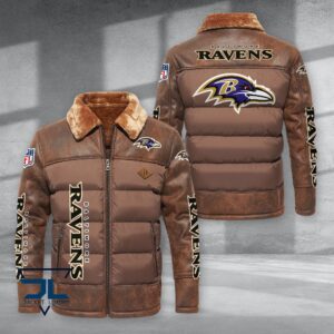Baltimore Ravens NFL Style Puffer Jacket For Fans