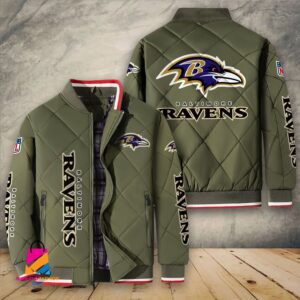 Baltimore Ravens NFL Style Puffer Jacket For Fans