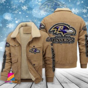 Baltimore Ravens NFL Style Thermal Cotton Jacket Prim For Fans