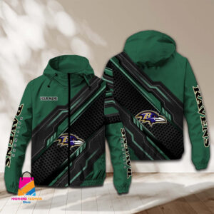 Baltimore Ravens NFL Style Windbreaker Jacket For Fans