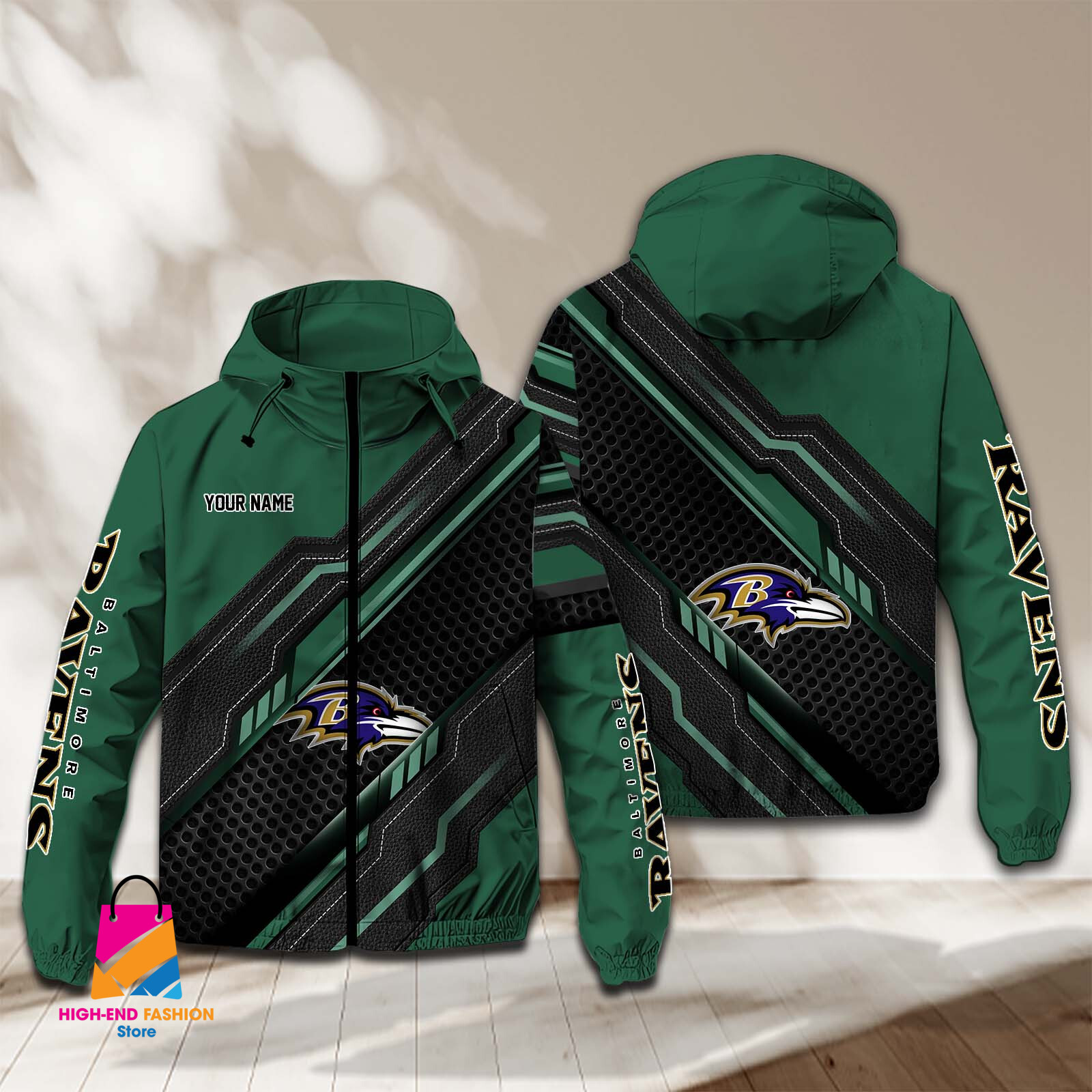 Baltimore Ravens NFL Style Windbreaker Jacket For Fans