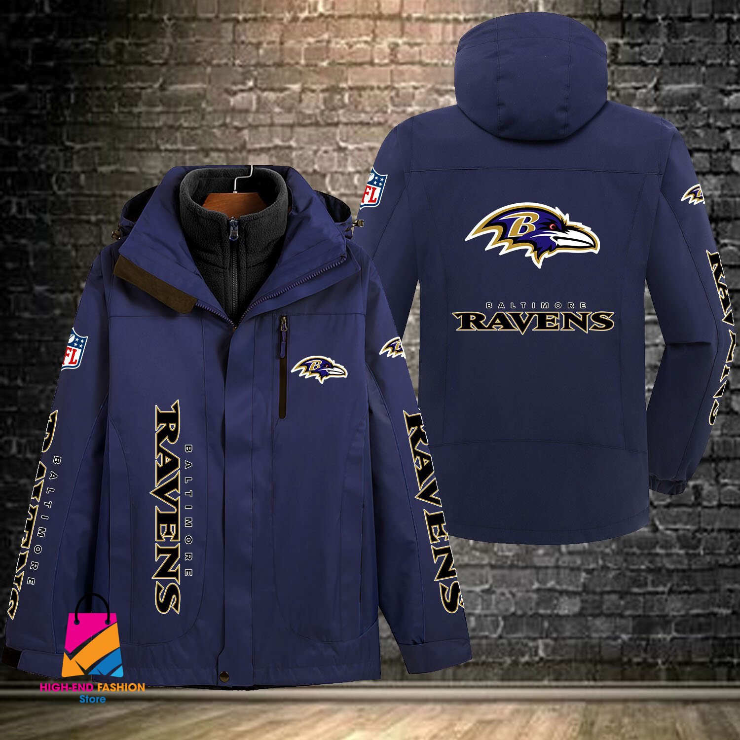 Baltimore Ravens NFL Style Windbreaker Jacket For Fans