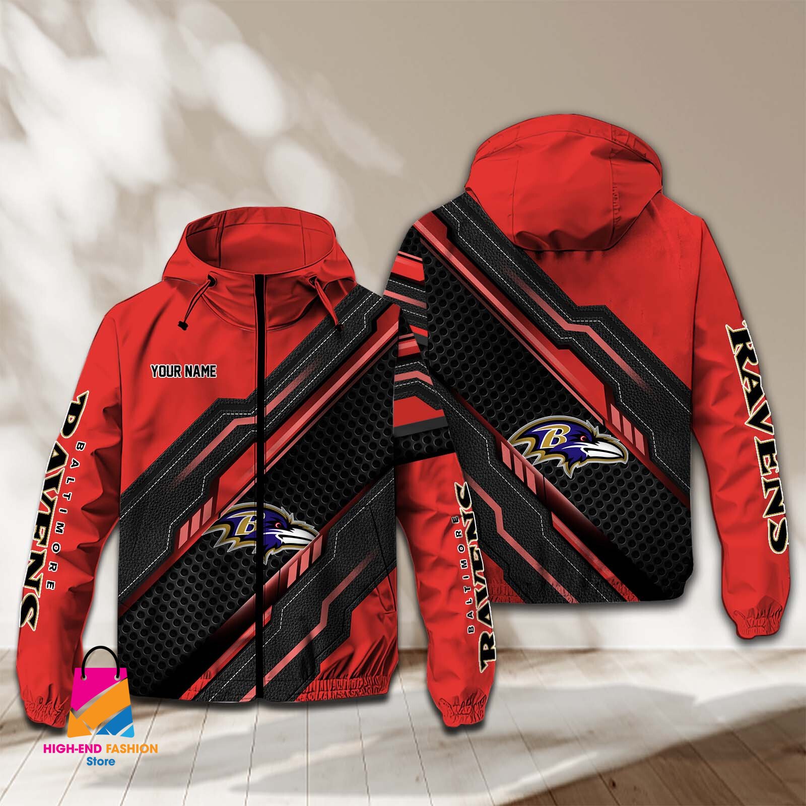 Baltimore Ravens NFL Style Windbreaker Jacket For Fans