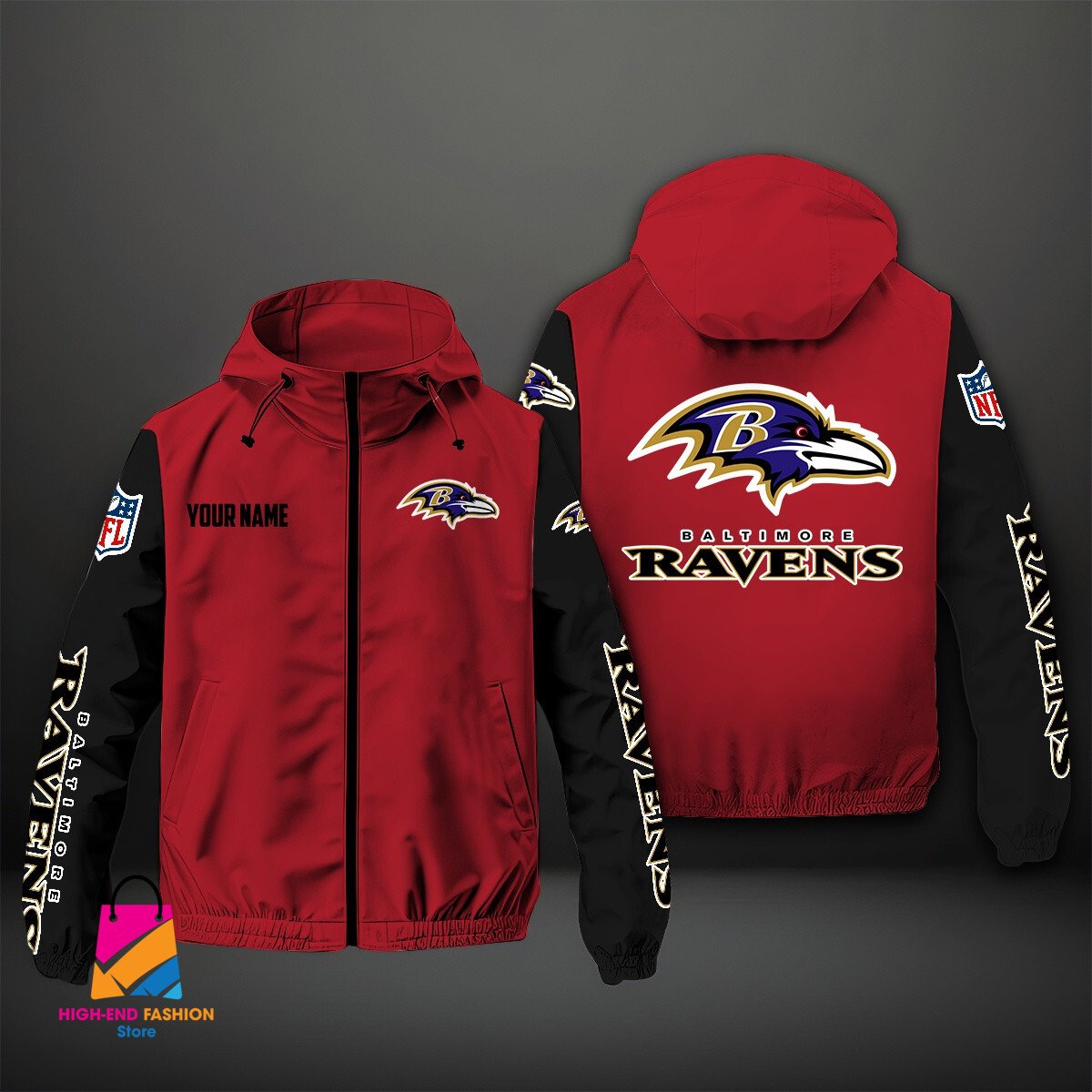 Baltimore Ravens NFL Style Windbreaker Jacket For Fans