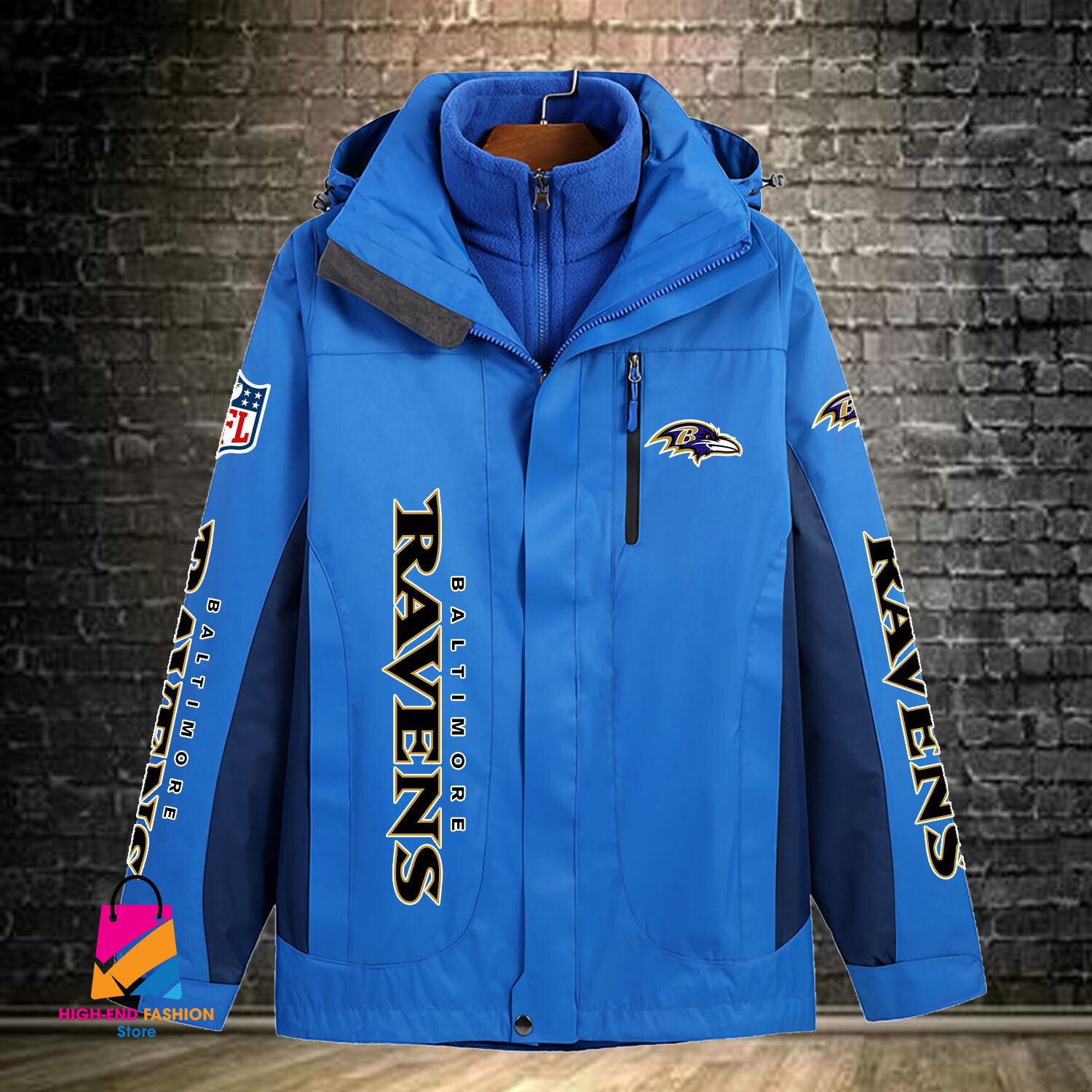 Baltimore Ravens NFL Style Windbreaker Jacket For Fans